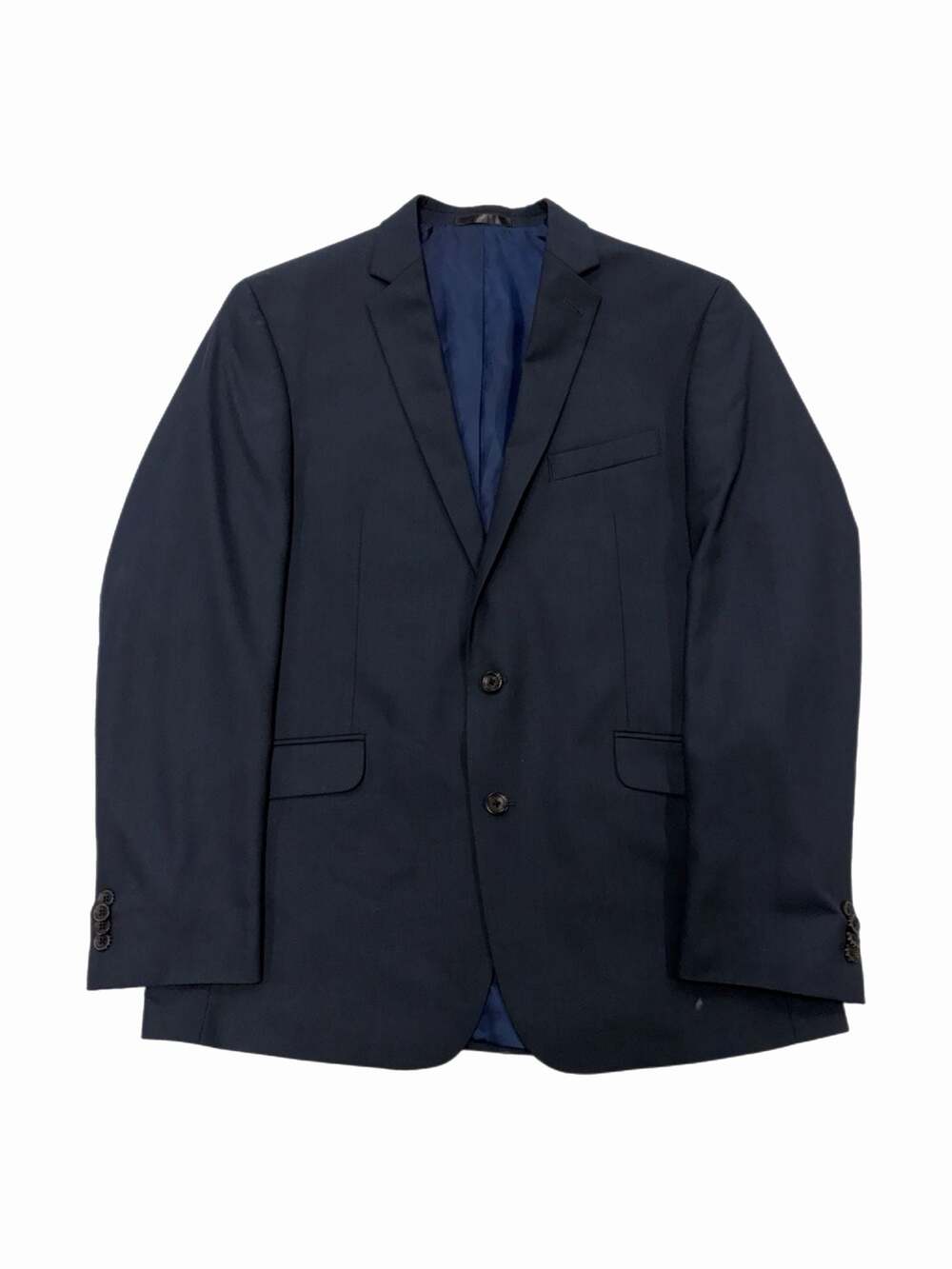 Kenneth Cole Reaction Navy Blue Two-Button Blazer Jacket